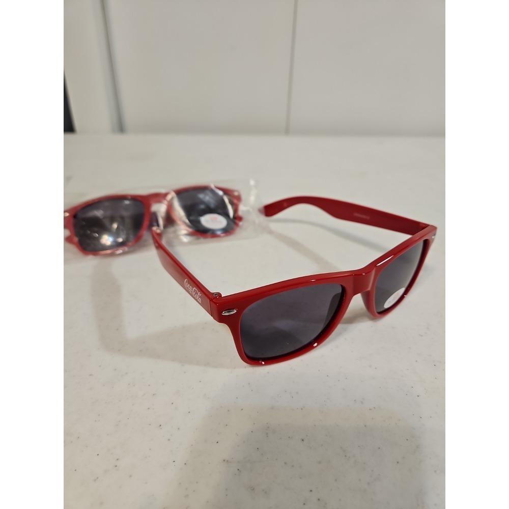 Coca-Cola Red Sunglasses 2 Pair UV Protection Promotional Collectible New